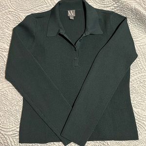 Worthington Womens Long Sleeve Pullover Sweater - Lincoln Green - Size Large
